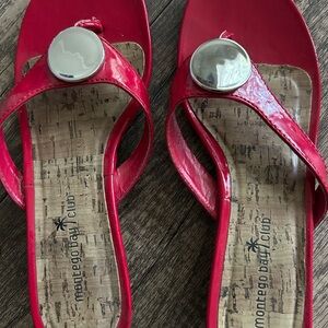 Montego Bay Club Red Strappy Sandals